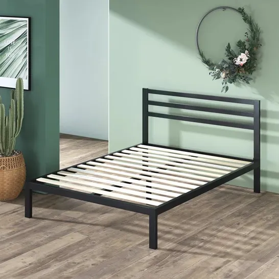 BOXED CHRISTIANO METAL BED FRAME WITH HEADBOARD - SIZE UNSPECIFIED (1 BOX)