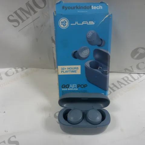 BOXED JLAB GO AIR POP TRUE WIRELESS EARBUDS IN TURQUOISE