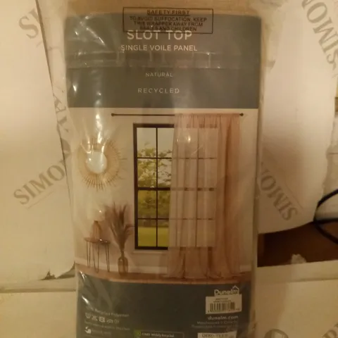 DUNELM SLOT TOP SINGLE VOILE PANEL NATURAL