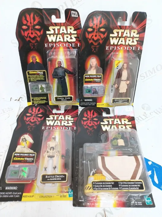 BOX OF 4 ASSORTED STAR WARS ACTION FIGURES 