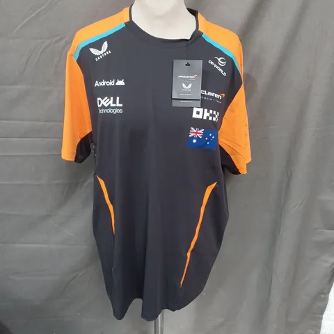 MCLAREN RACING CASTORE JERSEY WITH PIASTRI 81 ON THE BACK SIZE M