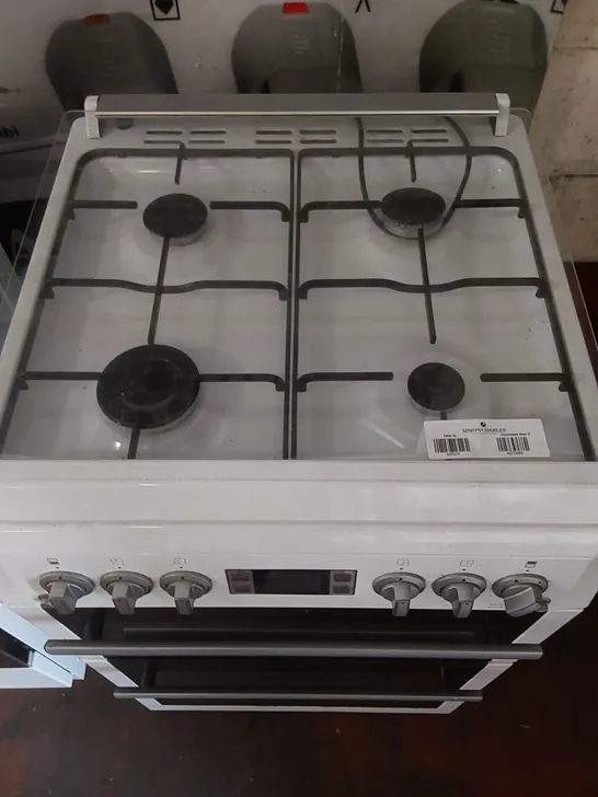 BEKO DOUBLE OVEN GAS COOKER IN WHITE - BDVG675NTW