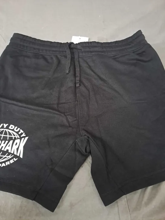 GYM SHARK HEAVY DUTY LIFTING APPAREL IN BLACK SIZE L SLIM FIT 