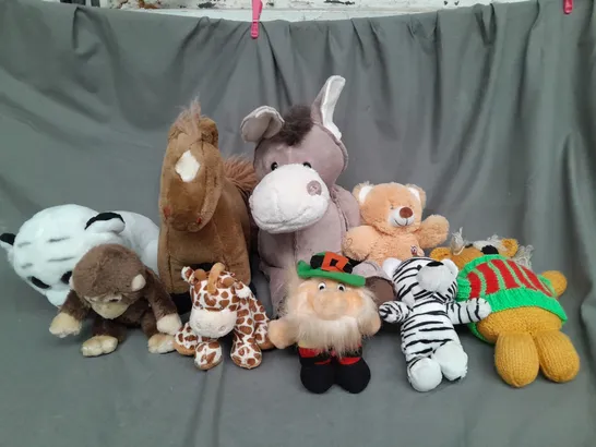 BOX OF ASSORTED PLUSH SOFT TEDDIES