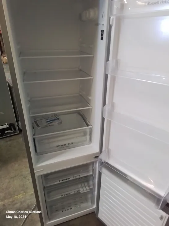 RUSSELL HOBBS FREESTANDING FRIDGE FREEZER IN SILVER -COLLECTION ONLY-