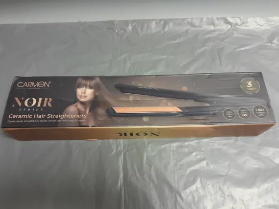 CARMEN NOIR SERIES CERAMIC HAIR STRAIGHTENERS BLACK 