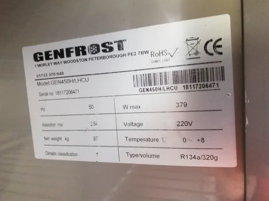 GENFROST GEN450H/LHCU UPRIGHT FRIDGE