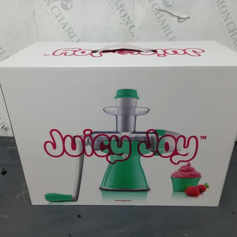 BOXED JUICY JOY JUICE AND ICE CREAM MACHINE WITH HANDLE