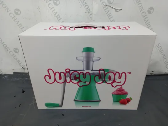 BOXED JUICY JOY JUICE AND ICE CREAM MACHINE WITH HANDLE