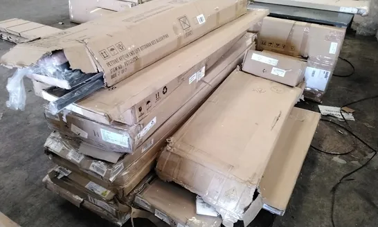 PALLET OF ASSORTED BOXED FLATPACK FURNITURE PARTS INCLUDING WARDROBE HIGH SLEEPER AND BEDROOM, SET