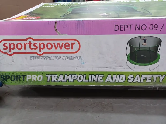 BOXED SPORTS POWER 10FT TRAMPOLINE WITH SAFETY NET - COLLECTION ONLY