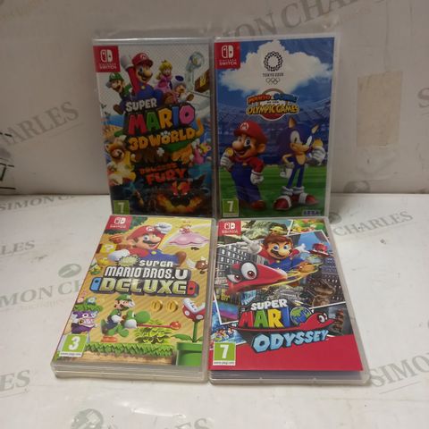 LOT OF 4 SUPER MARIO SWITCH GAMES