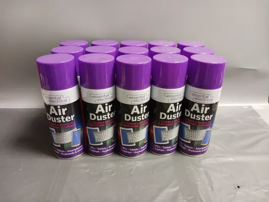 LOT OF APPROX. 15 ESSENTIAL ELECTRICAL AIR DUSTER CLEANING SPRAY