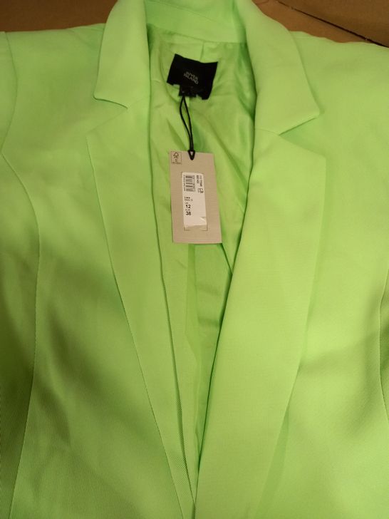 RIVER ISLAND LIME OVERSIZED STATEMENT BLAZER - SIZE 12