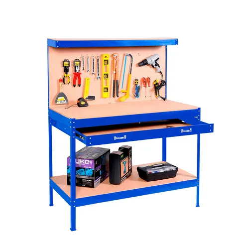 BOXED NEO BLUE WORKBENCH HEAVY-DUTY STEEL PEGBOARD DRAWER (1 BOX)