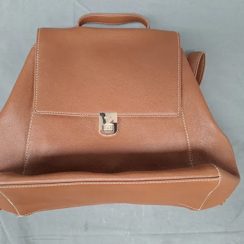 RUTH LANGSFORD LEATHER BACKPACK TAN