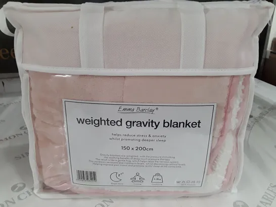 EMMA BARCLAY WEIGHTED GRAVITY BLANKET IN PINK - 150X200CM