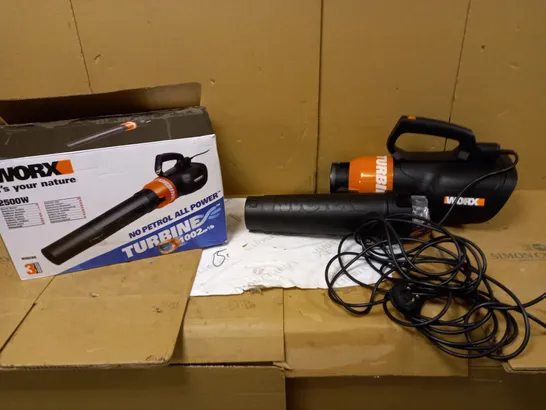 WORX WG518E AIR TURBINE CORDED LEAF BLOWER