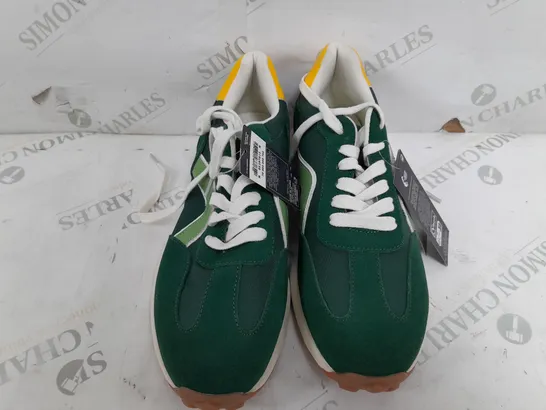 PAIR OF M&S LACE UP TRAINERS IN GREEN - UK 6.5