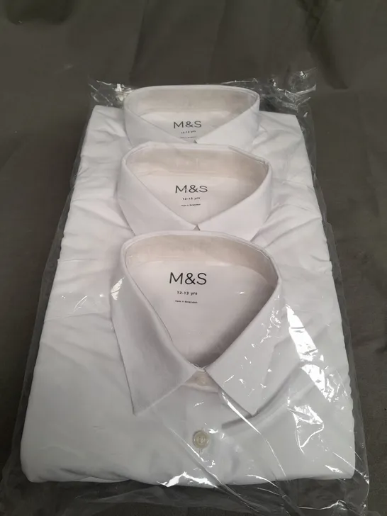 SEALED M&S WHITE SHIRT SET OF 5 - 12-13 YEARS