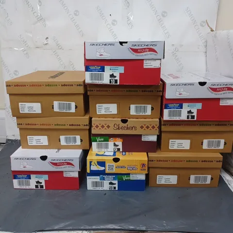 10 BOXED PAIRS OF SHOES IN VARIOUS SIZES BY SKETCHERS AND ADESSO 