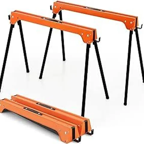 BOXED COSTWAY FOLDING SAWHORSE - ORANGE