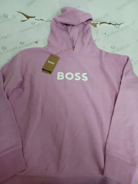 HUGO BOSS PINK HOODIE - SIZE UNSPECIFIED 