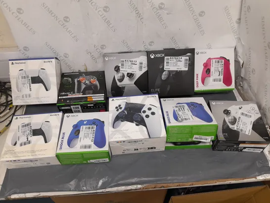 10 ASSORTED GAMING CONTROLLERS TO INCLUDE PLAYSTATION AND XBOX 