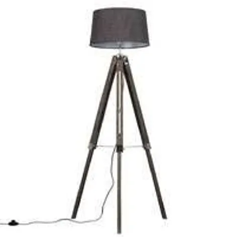 BOXED BANDON 152cm TRIPOD FLOOR LAMP BLACK SHADE