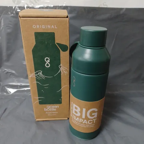 OCEAN BOTTLE STAINLESS STEEL DRINKING BOTTLE FOR HOT AND COLD DRINKS 500ML FOREST GREEN