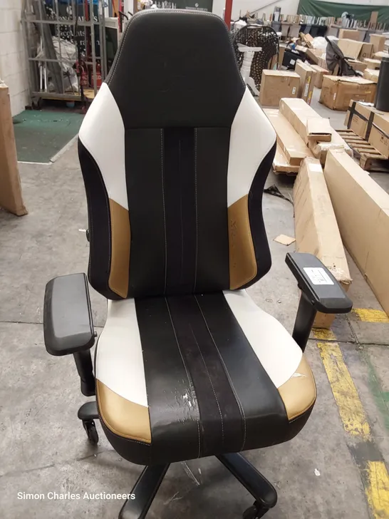 X-ROCKER ECHO RACING OFFICE CHAIR GOLD/BLACK/WHITE 