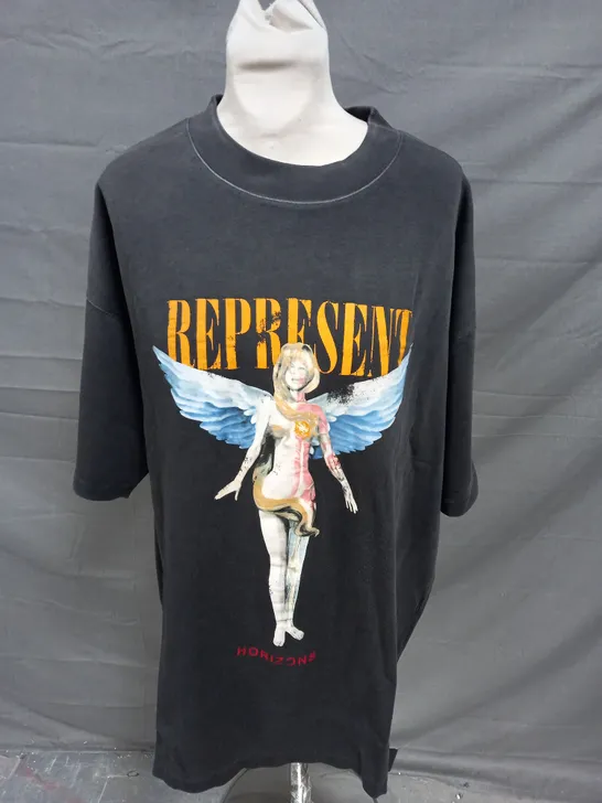 REPRESENT REBORN T-SHIRT AGED BLACK - XL