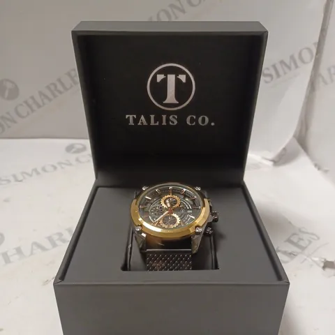 MENS TALIS CO T8120 WATCH – CHRONOGRAPH MOVEMENT – STAINLESS STEEEL STRAP – LIMITED EDITION MODEL