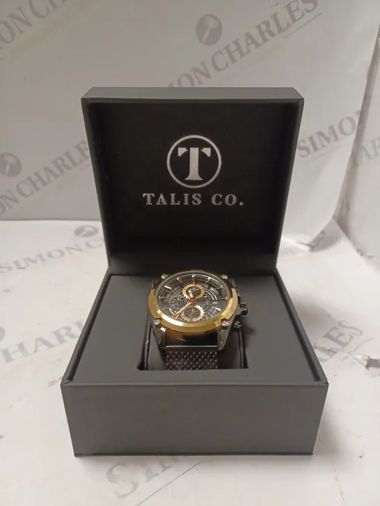 MENS TALIS CO T8120 WATCH – CHRONOGRAPH MOVEMENT – STAINLESS STEEEL STRAP – LIMITED EDITION MODEL