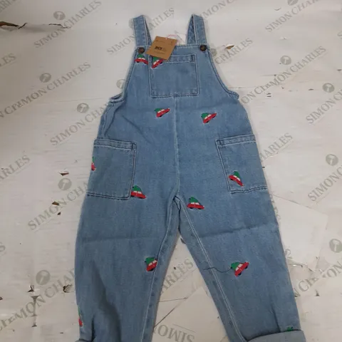 BODEN DENIM CAR DUNGAREE'S SIZE 2-3 YEARS