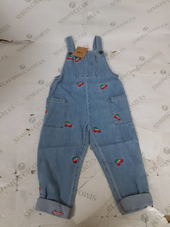 BODEN DENIM CAR DUNGAREE'S SIZE 2-3 YEARS