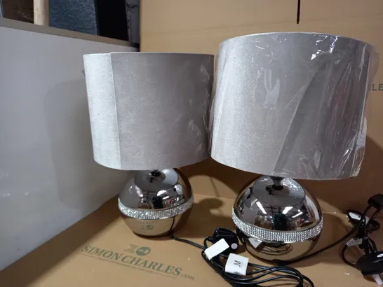 JULIEN MACDONALD SET OF 2 ROUND TABLE LAMPS