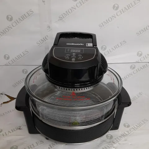 BOXED COOKWORKS BLACK HALOGEN OVEN 