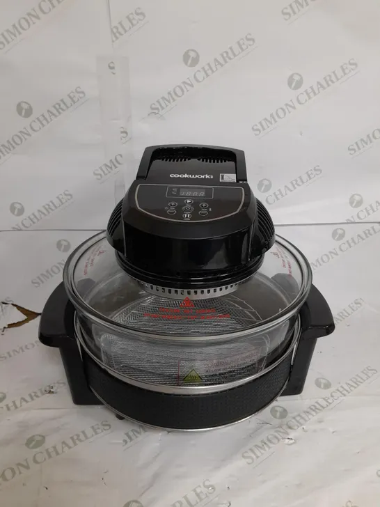 BOXED COOKWORKS BLACK HALOGEN OVEN 