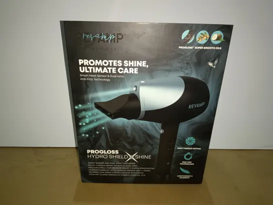 BOXED REVAMP PROGLOSS HYDRO SHIELD SHINE IONIC HAIR DRYER