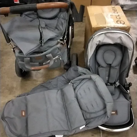 BUNDLE OF ASSORTED MAMAS AND PAPAS BABY PIECES INCLUDING STROLLER, CAR SEAT AND CAR SEAT BASE