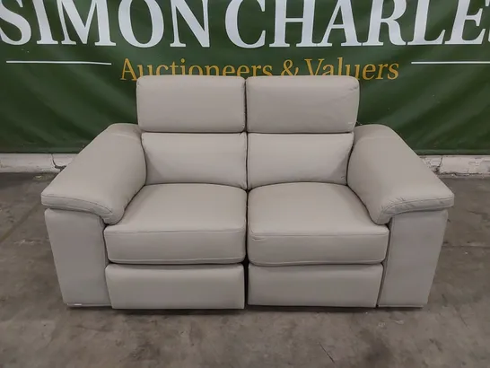 DESIGNER STOCKTON 2 SEATER POWER RECLINING FAUX LEATHER SOFA