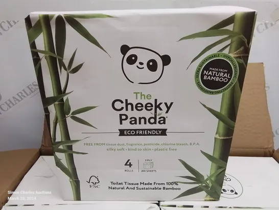 BRAND NEW BOXED THE CHEEKY PANDA TOILET TISSUE - 6 PACKS OF 4
