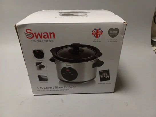 BOXED SWAN 1.5L SLOW COOKER