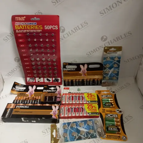 LOT TO CONTAIN APPROX. 40 ASSORTED PACKS OF BATTERIES, BRANDS AND SPECIFICATIONS MAY VARY 