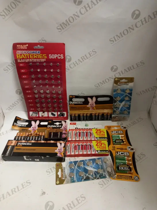 LOT TO CONTAIN APPROX. 40 ASSORTED PACKS OF BATTERIES, BRANDS AND SPECIFICATIONS MAY VARY 