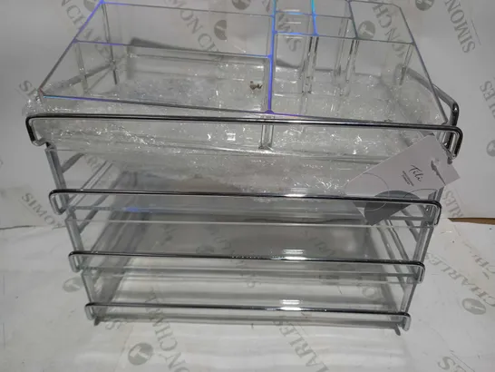 TILI FRAMED ACRYLIC STORAGE DRAWER SET - HOLOGRAPH