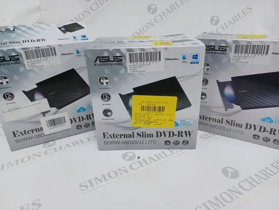 LOT OF 4 ASUS EXTERNAL SLIM DVD-RW SDRW-08D2S-U LITE