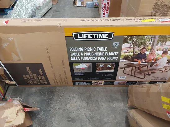 BOXED LIFETIME FOLDING PICNIC TABLE (1 BOX)