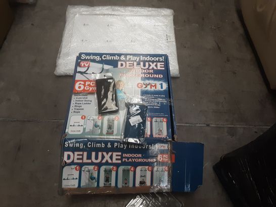 PALLET OF ASSORTED PRODUCTS TO INCLUDE; DEKUXEINDOOR PLAYGROUND, PHONE CASES, WHITE BOARD AND CAMPING MAT